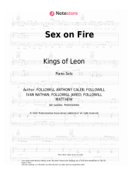 Sheet music, chords Kings of Leon - Sex on Fire