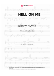 Sheet music, chords Johnny Huynh - HELL ON ME
