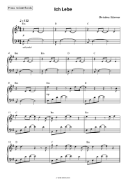 Sheet music, chords Christina Stürmer - Ich Lebe
