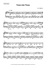 Sheet music, chords Foo Fighters - Times Like These