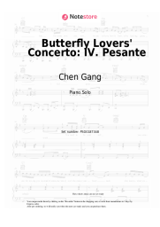 Sheet music, chords Chen Gang, He Zhanhao - Butterfly Lovers' Concerto: IV. Pesante