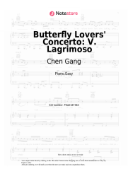 Sheet music, chords Chen Gang, He Zhanhao - Butterfly Lovers' Concerto: V. Lagrimoso