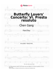 Sheet music, chords Chen Gang, He Zhanhao - Butterfly Lovers' Concerto: VI. Presto resoluto