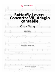 Sheet music, chords Chen Gang, He Zhanhao - Butterfly Lovers' Concerto: VII. Adagio cantabile