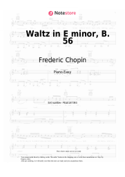 Sheet music, chords Frederic Chopin - Waltz in E minor, B. 56