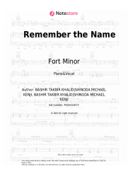 Sheet music, chords Fort Minor - Remember the Name
