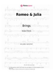 Sheet music, chords Brings - Romeo & Julia