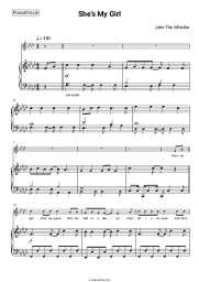 Sheet music, chords John The Whistler - She's My Girl