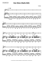 Sheet music, chords Zodiac - Ever More (Radio Edit)