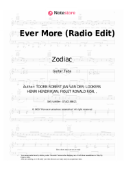 Sheet music, chords Zodiac - Ever More (Radio Edit)