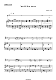 Sheet music, chords Robin Gibb - One Million Years