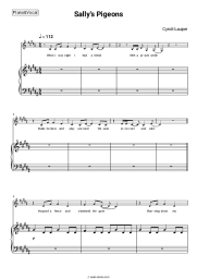 Sheet music, chords Cyndi Lauper - Sally's Pigeons