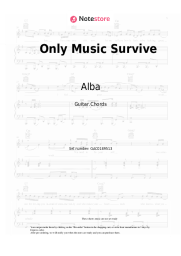 Sheet music, chords Alba - Only Music Survives