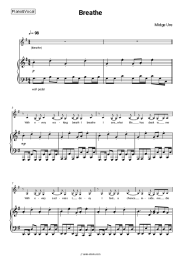 Sheet music, chords Midge Ure - Breathe