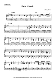 Sheet music, chords The Rolling Stones - Paint It Black