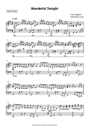 Sheet music, chords Eric Clapton - Wonderful Tonight