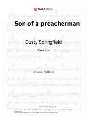 Sheet music, chords Dusty Springfield - Son of a preacherman