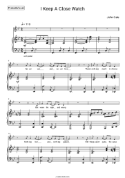 Sheet music, chords John Cale - I Keep a Close Watch