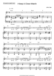 Sheet music, chords John Cale - I Keep a Close Watch