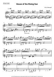 Sheet music, chords Erik Grönwall - House of the Rising Sun