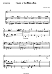 Sheet music, chords Erik Grönwall - House of the Rising Sun