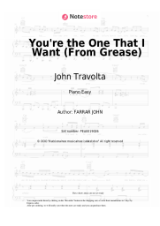 Sheet music, chords John Travolta, Olivia Newton-John - You're the One That I Want (From Grease)