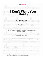 Sheet music, chords Ed Sheeran, H.E.R. - I Don’t Want Your Money