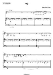 Sheet music, chords Backstreet Boys - Hey