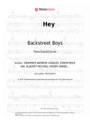Sheet music, chords Backstreet Boys - Hey