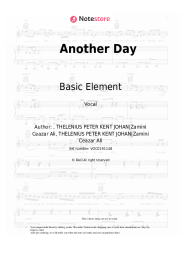 Sheet music, chords Basic Element - Another Day