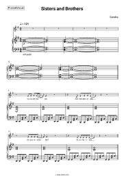 Sheet music, chords Sandra - Sisters and Brothers