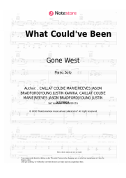 Sheet music, chords Gone West - What Could've Been