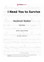 Sheet music, chords Hezekiah Walker - I Need You to Survive
