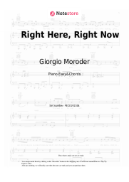 Sheet music, chords Giorgio Moroder, Kylie Minogue - Right Here, Right Now