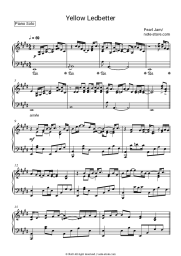 Sheet music, chords Pearl Jam - Yellow Ledbetter