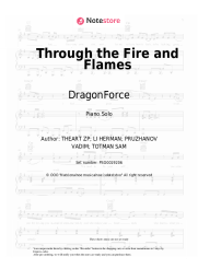 Sheet music, chords DragonForce - Through the Fire and Flames