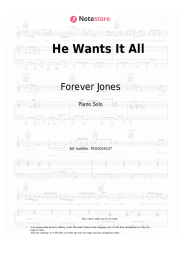 Sheet music, chords Forever Jones - He Wants It All