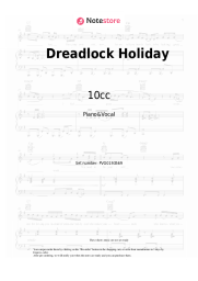 Sheet music, chords 10cc - Dreadlock Holiday
