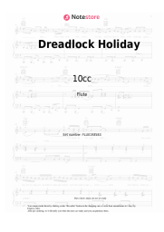Sheet music, chords 10cc - Dreadlock Holiday