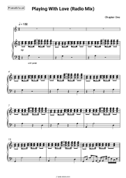 Sheet music, chords Chapter One - Playing With Love (Radio Mix)