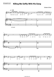 Sheet music, chords Roberta Flack - Killing Me Softly With His Song