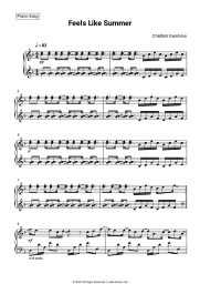 Sheet music, chords Childish Gambino - Feels Like Summer