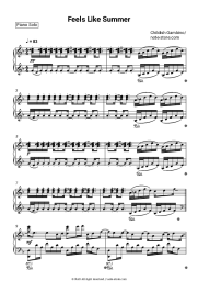 Sheet music, chords Childish Gambino - Feels Like Summer