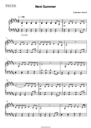 Sheet music, chords Damiano David - Next Summer