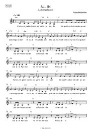 Sheet music, chords Fäaschtbänkler - ALL IN (Lieblingslieder)