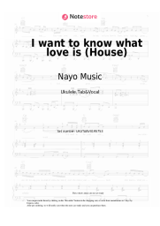 Sheet music, chords Nayo Music - I want to know what love is (House)