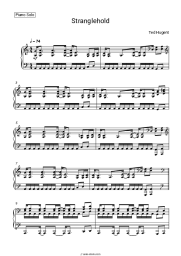 Sheet music, chords Ted Nugent - Stranglehold