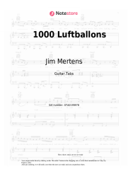 Sheet music, chords Jim Mertens - 1000 Luftballons