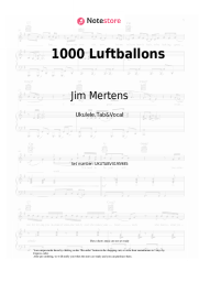 Sheet music, chords Jim Mertens - 1000 Luftballons