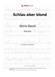 Sheet music, chords Shirin David - Schlau aber blond